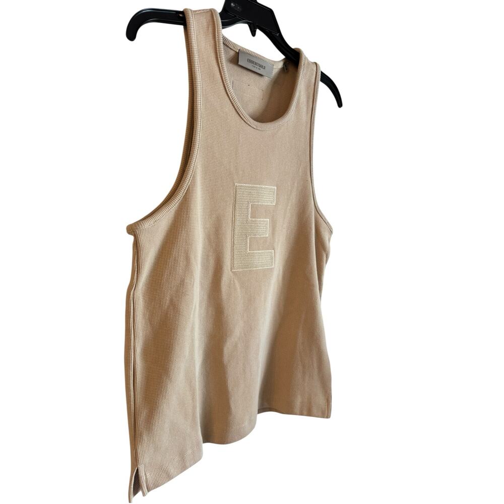 Essentials Fear Of God Tank Top Womens M Sand Beige Waffle Knit Pacsun Casual - Picture 3 of 6